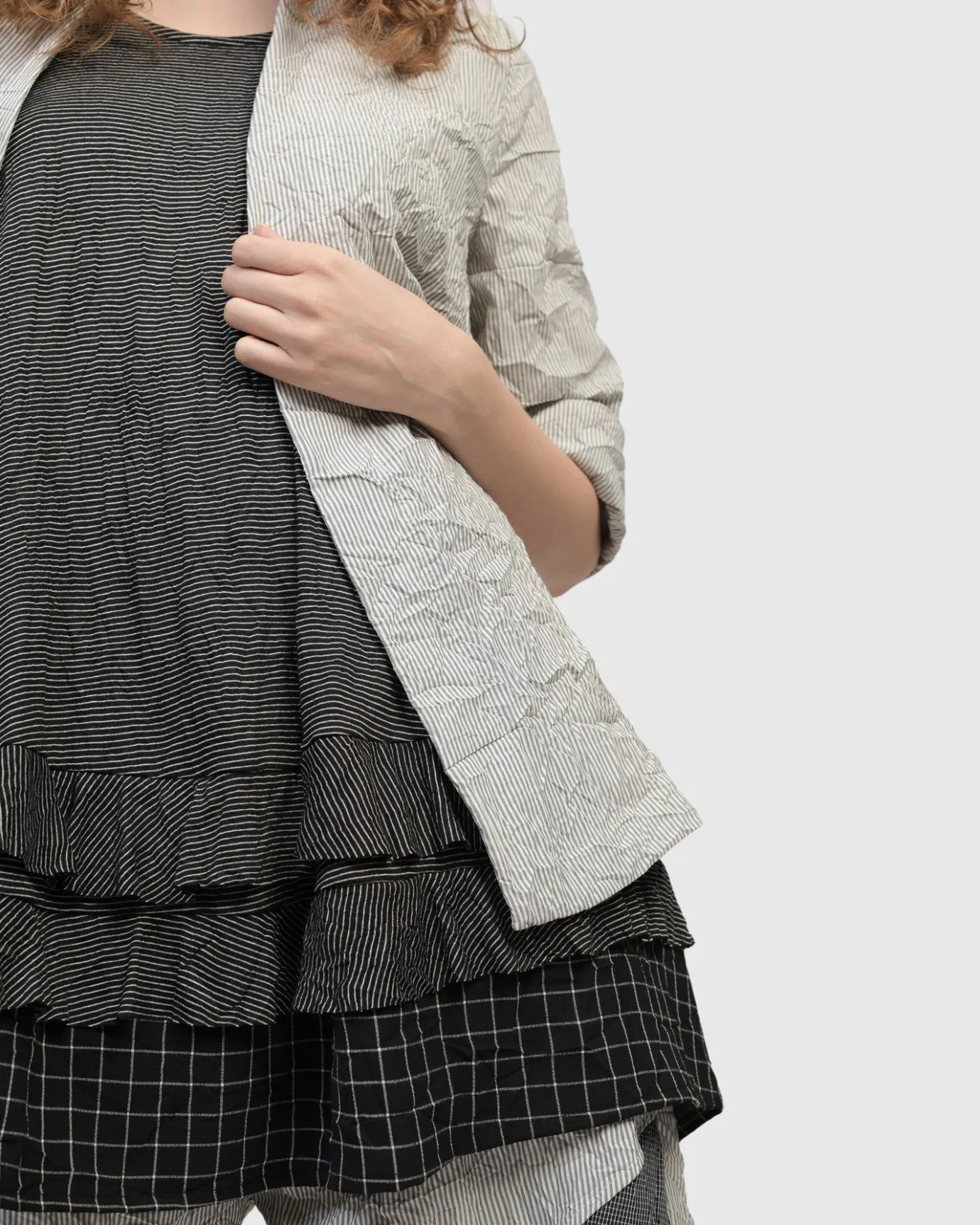Women Alembika Plus<Electra Woven Jacket, Stripes
