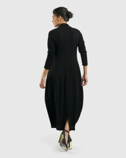Women Alembika Dresses<Elvira Cocoon Dress, Black