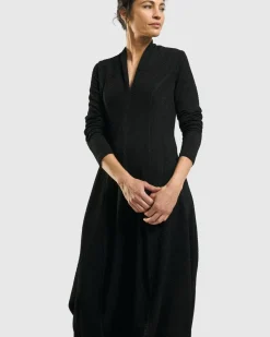 Women Alembika Dresses<Elvira Cocoon Dress, Black