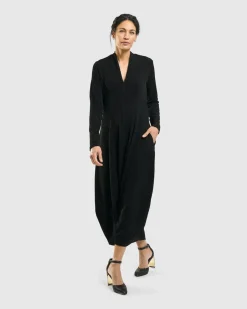 Women Alembika Plus<Elvira Cocoon Dress, Black