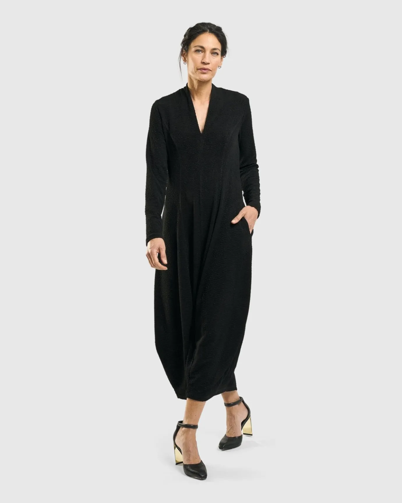 Women Alembika Plus<Elvira Cocoon Dress, Black