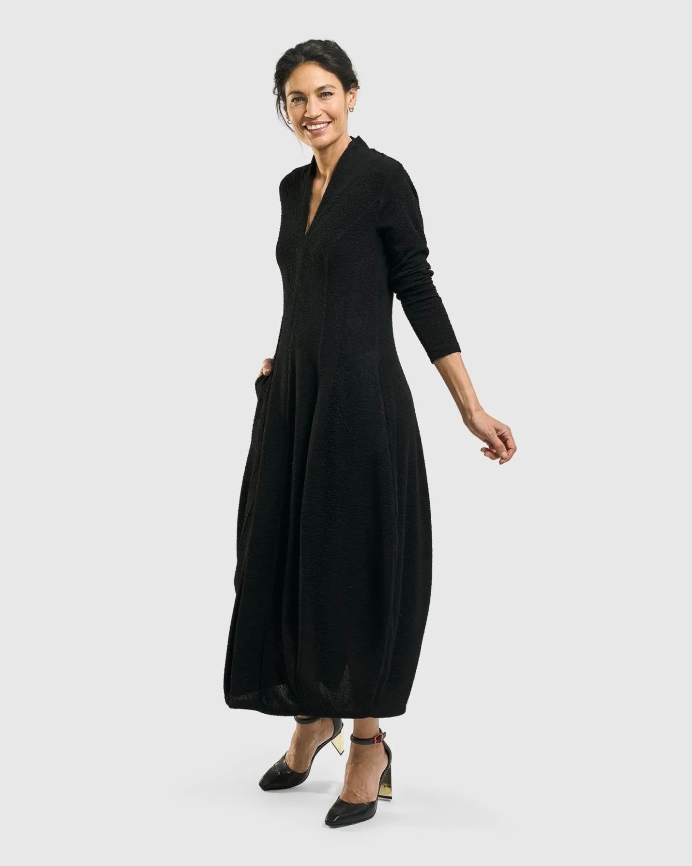 Women Alembika Plus<Elvira Cocoon Dress, Black