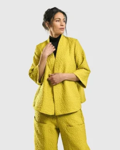 Women Alembika Plus<Empress A-Line Jacket, Yellow