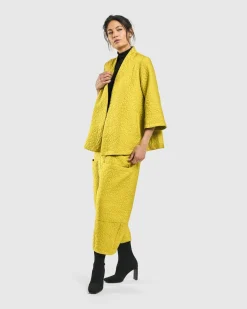 Women Alembika Plus<Empress A-Line Jacket, Yellow