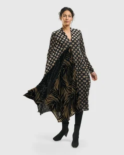 Women Alembika Dresses<Equinox Cocoon Dress, Gold