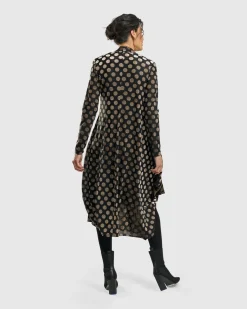 Women Alembika Dresses<Equinox Cocoon Dress, Gold