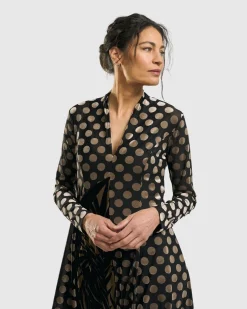 Women Alembika Dresses<Equinox Cocoon Dress, Gold