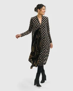 Women Alembika Plus<Equinox Cocoon Dress, Gold