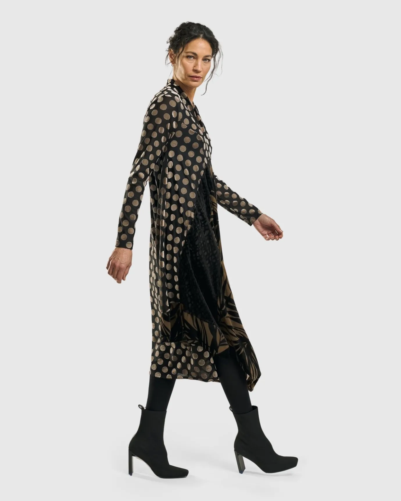 Women Alembika Plus<Equinox Cocoon Dress, Gold