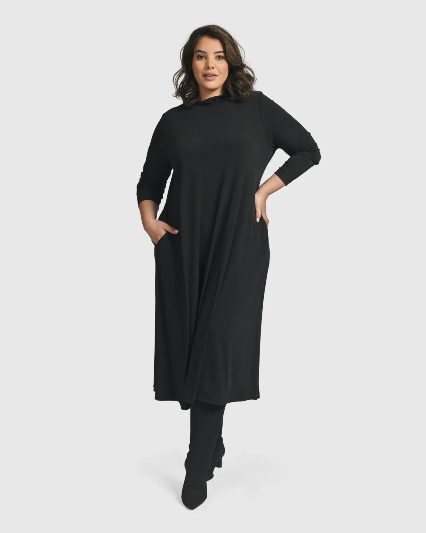 Women Alembika Dresses<Essential A Line Dress, Black