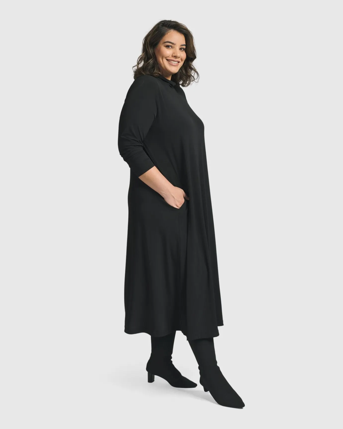 Women Alembika Dresses<Essential A Line Dress, Black