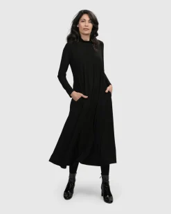 Women Alembika Plus<Essential A Line Dress, Black