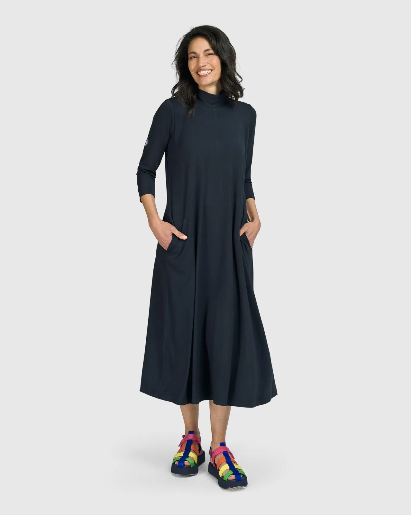 Women Alembika Dresses<Essential A-Line Dress, Ocean