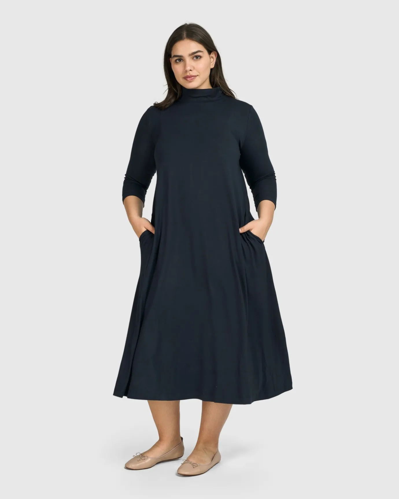 Women Alembika Dresses<Essential A-Line Dress, Ocean