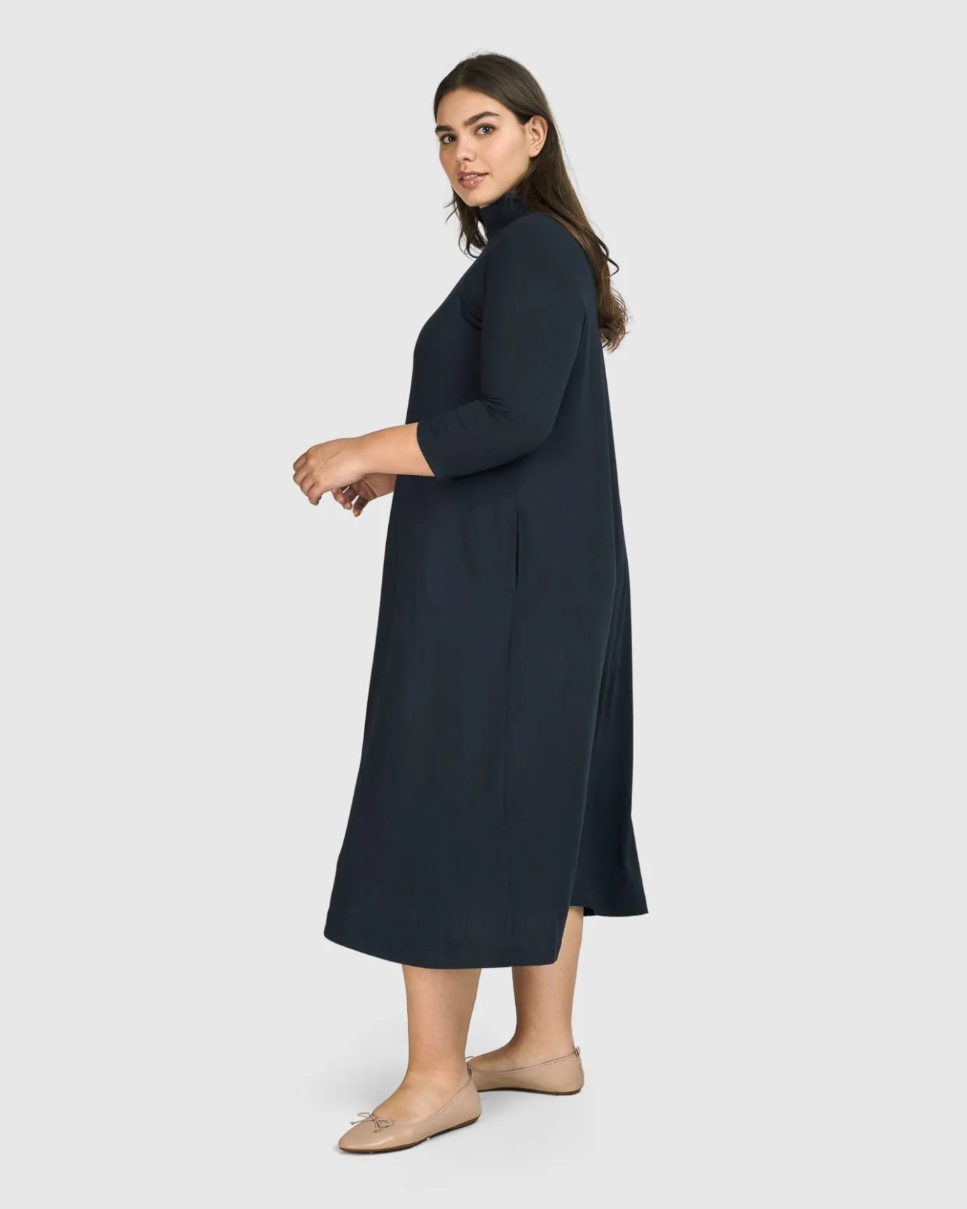 Women Alembika Dresses<Essential A-Line Dress, Ocean