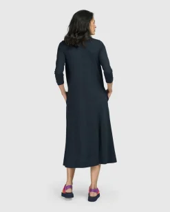 Women Alembika Dresses<Essential A-Line Dress, Ocean