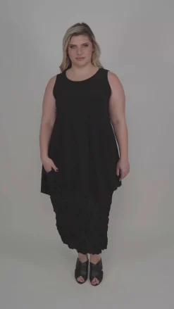 Women Alembika Tops & Tunics<Essential Asymmetrical Tunic Tank Top, Black