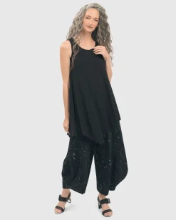 Women Alembika Plus<Essential Asymmetrical Tunic Tank Top, Black