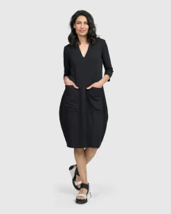 Women Alembika Plus<Essential Cargo Dress, Black