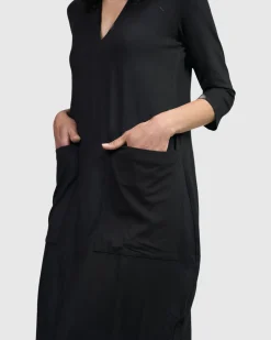 Women Alembika Dresses<Essential Cargo Dress, Black
