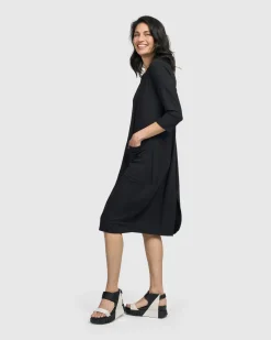 Women Alembika Dresses<Essential Cargo Dress, Black