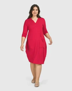 Women Alembika Dresses<Essential Cargo Dress, Red Rose