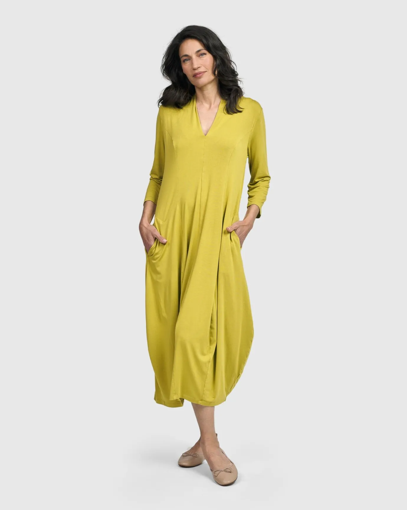 Women Alembika Dresses<Essential Cocoon Dress, Lime