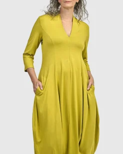 Women Alembika Plus<Essential Cocoon Dress, Lime