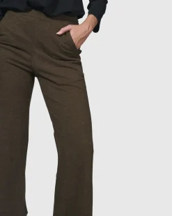 Women Alembika Pants & Skirts<Essential Cropped Pants, Brown