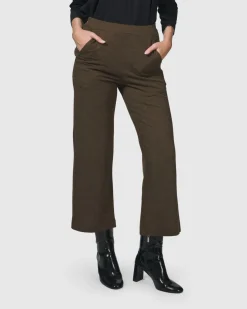 Women Alembika Plus<Essential Cropped Pants, Brown