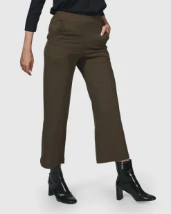 Women Alembika Plus<Essential Cropped Pants, Brown