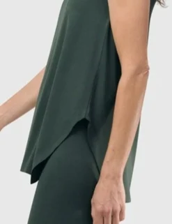 Women Alembika Tops & Tunics<Essential Cutaway Tank Top, Green