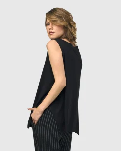 Women Alembika Plus<Essential Cutaway Tank Top, Black