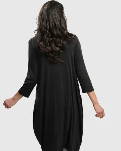 Women Alembika Jackets<Essential Draped Cocoon Jacket, Charcoal