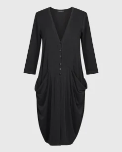 Women Alembika Jackets<Essential Draped Cocoon Jacket, Charcoal
