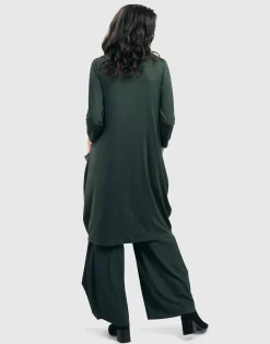 Women Alembika Jackets<Essential Draped Cocoon Jacket, Green