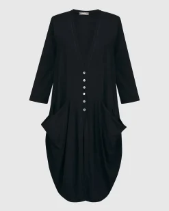 Women Alembika Jackets<Essential Draped Cocoon Jacket, Black
