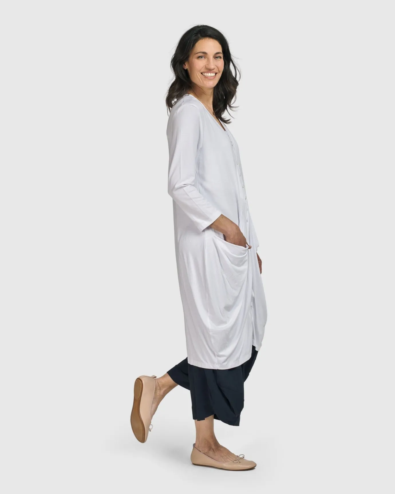 Women Alembika Jackets<Essential Draped Cocoon Jacket, White