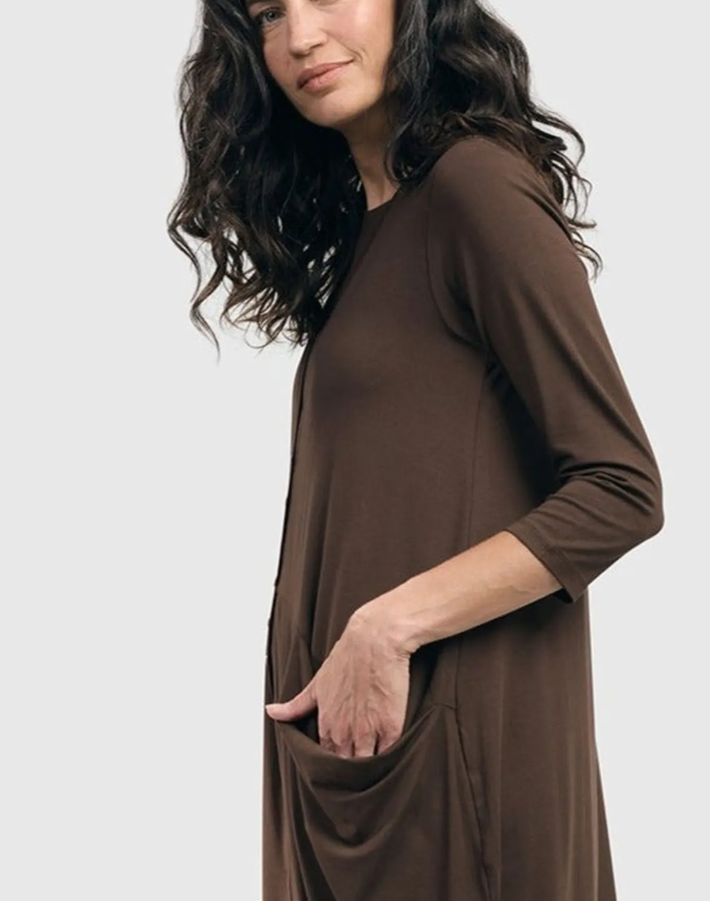 Women Alembika Jackets<Essential Draped Cocoon Jacket, Coffee