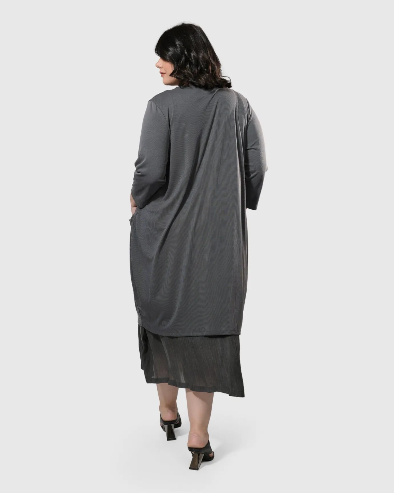 Women Alembika Jackets<Essential Draped Cocoon Jacket, Grey
