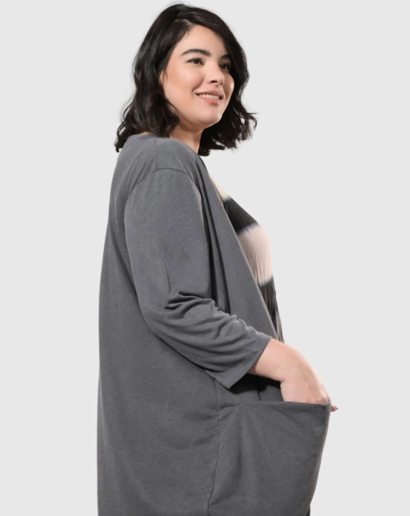 Women Alembika Jackets<Essential Draped Cocoon Jacket, Grey