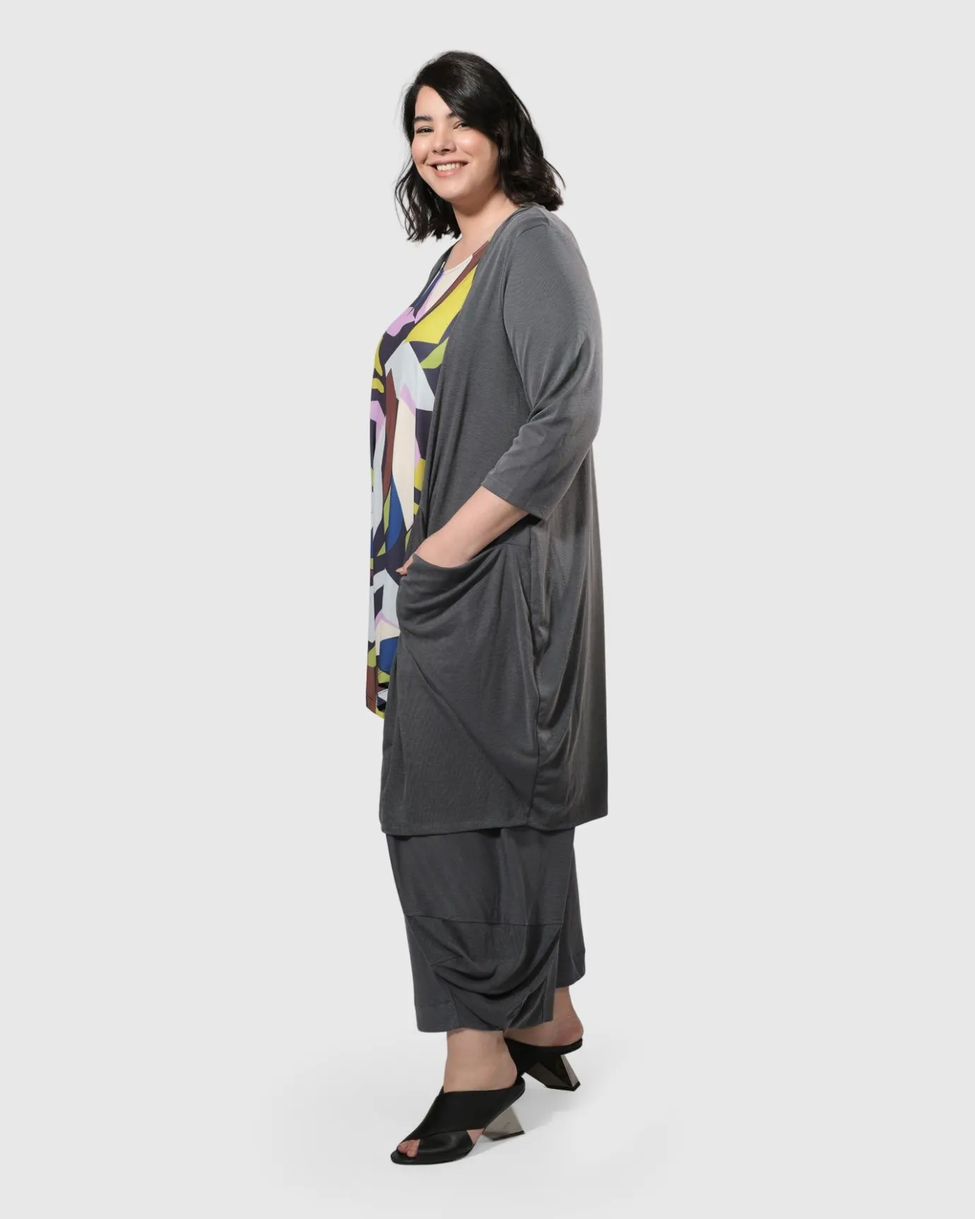 Women Alembika Jackets<Essential Draped Cocoon Jacket, Grey