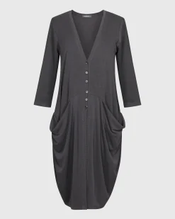 Women Alembika Jackets<Essential Draped Cocoon Jacket, Grey