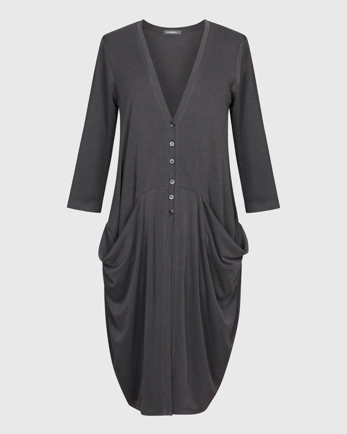 Women Alembika Jackets<Essential Draped Cocoon Jacket, Grey