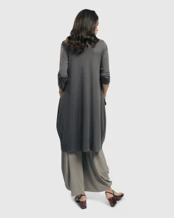 Women Alembika Jackets<Essential Draped Cocoon Jacket, Grey