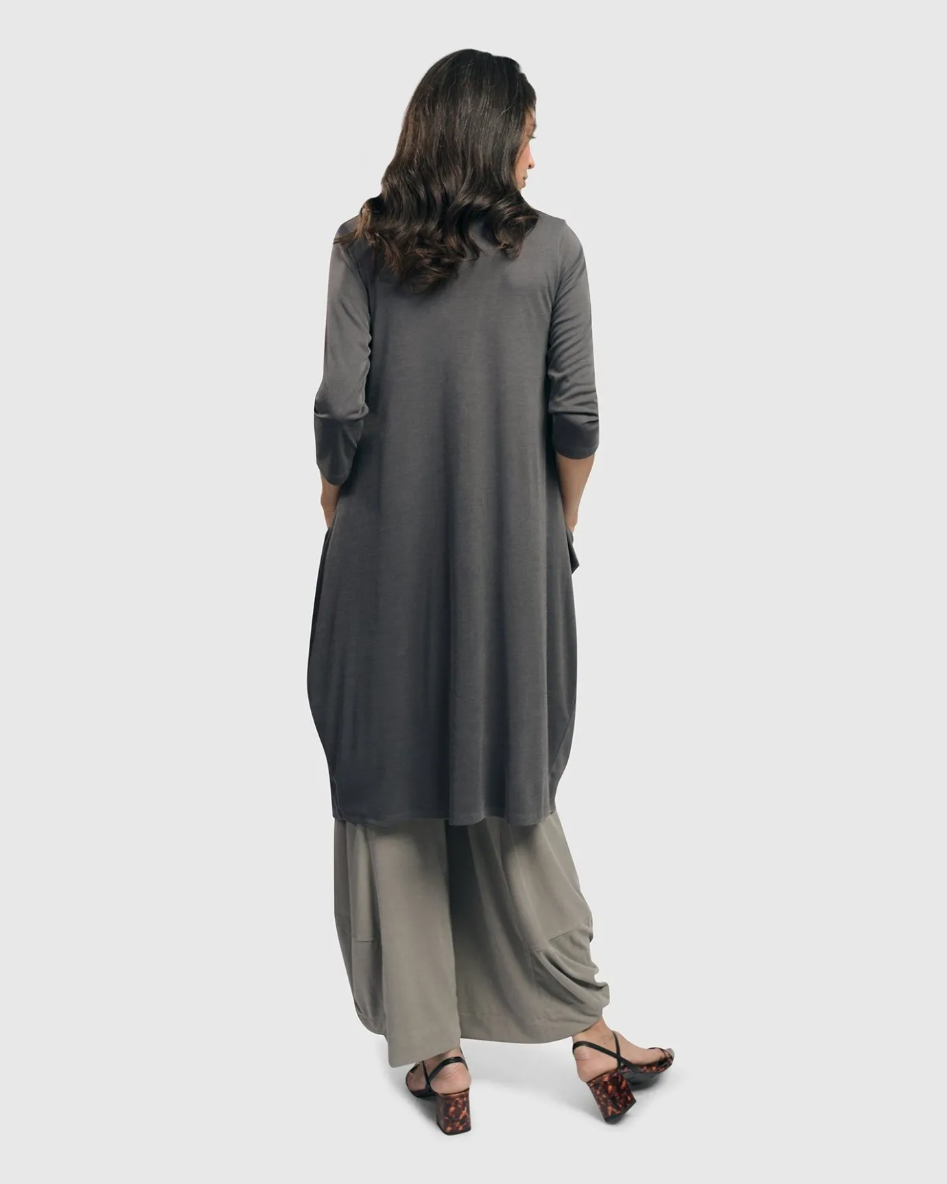 Women Alembika Jackets<Essential Draped Cocoon Jacket, Grey