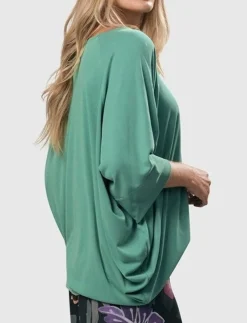 Women Alembika Tops & Tunics<Essential Favorite Cupro Blouson Top, Seafoam