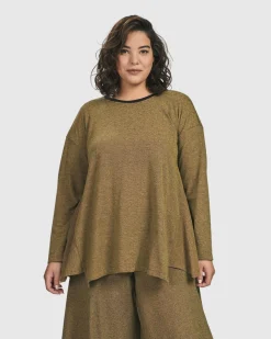 Women Alembika Tops & Tunics<Essential Flared Top, Honey