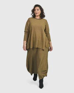 Women Alembika Tops & Tunics<Essential Flared Top, Honey