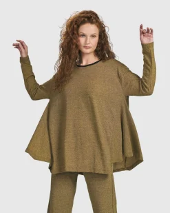 Women Alembika Tops & Tunics<Essential Flared Top, Honey